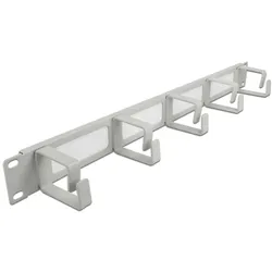 DELOCK 19" Kabelmanagement Bürstenleiste 5 Bügel 1 HE grau
