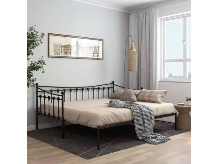 Lit banquette moderne - Simplicity MODE - Noir - 90x200 cm