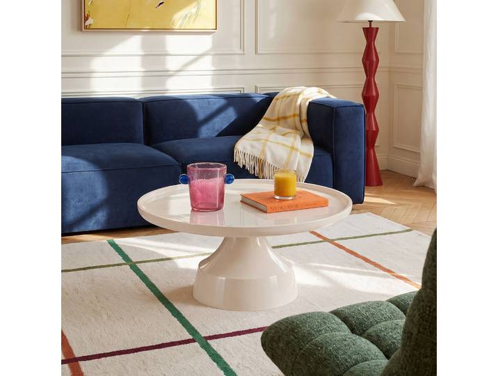 HABITAT - Table basse ronde laquée - Crème - Tarino