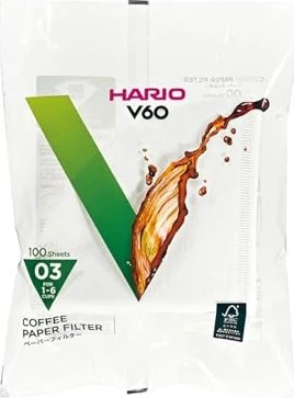 Hario Papierfilter V60-03 (VCF-03-100W), weiß, 100 St., 100 Stück