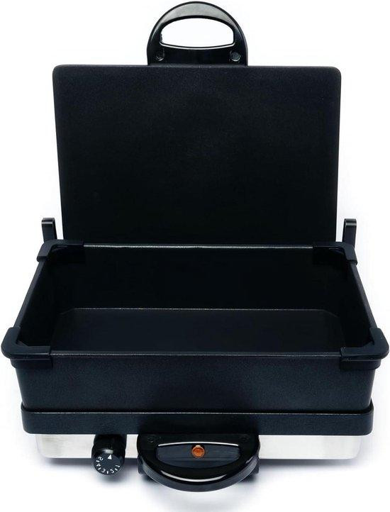 Shov Elektrische Contactgrill met Braadpan - 2000 Watt - Zilver