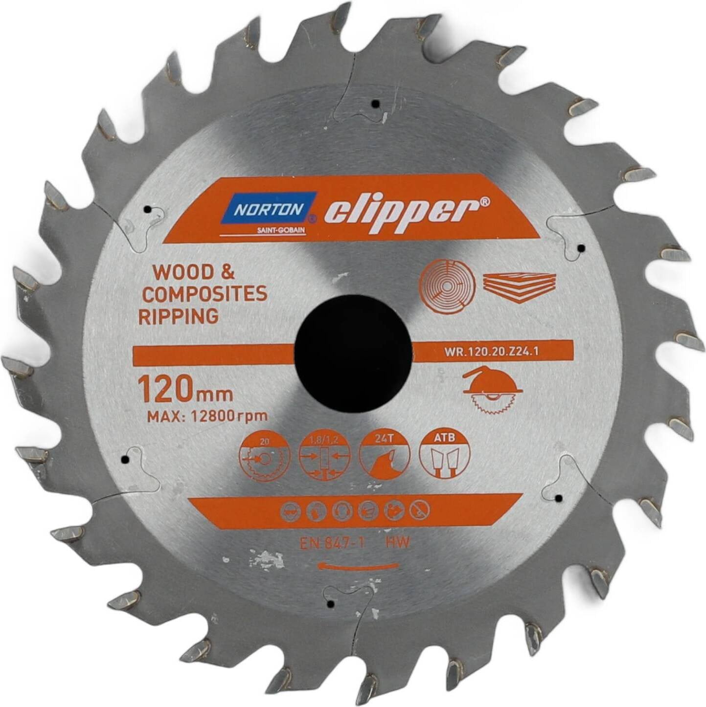 Norton Clipper zaagblad voor hout en composietmaterialen, 180 x 30 mm, 30 tanden