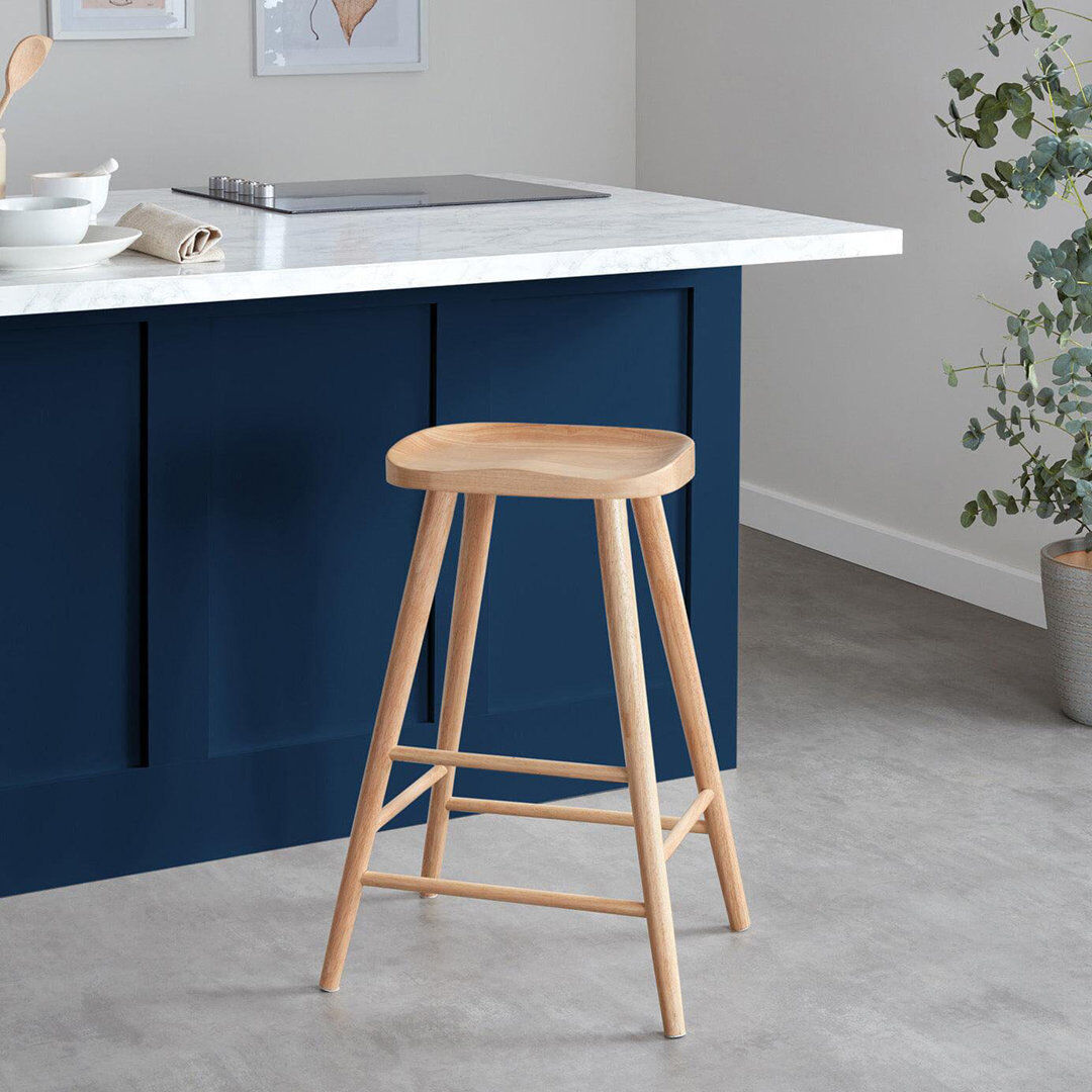 George Oliver wash Bar Stool Beige 67cm H X 47cm W X 49cm D