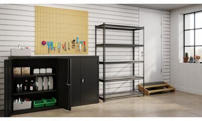 Iron Horse Wire Shelving Assorted Sizes 4 and 5 Shelf in Black