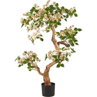 Kunstbaum CREATIV GREEN "Bougainvillea", grün (creme, lilla), H:130cm, Obermaterial: 60% Polyester, 40% Kunststoff, Kunstpflanzen, mit traumhaft schönen Blüten