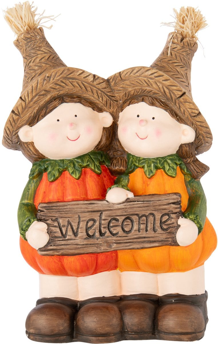 J-Line Pompoen figuur voor Halloween - Magnesium - Oranje