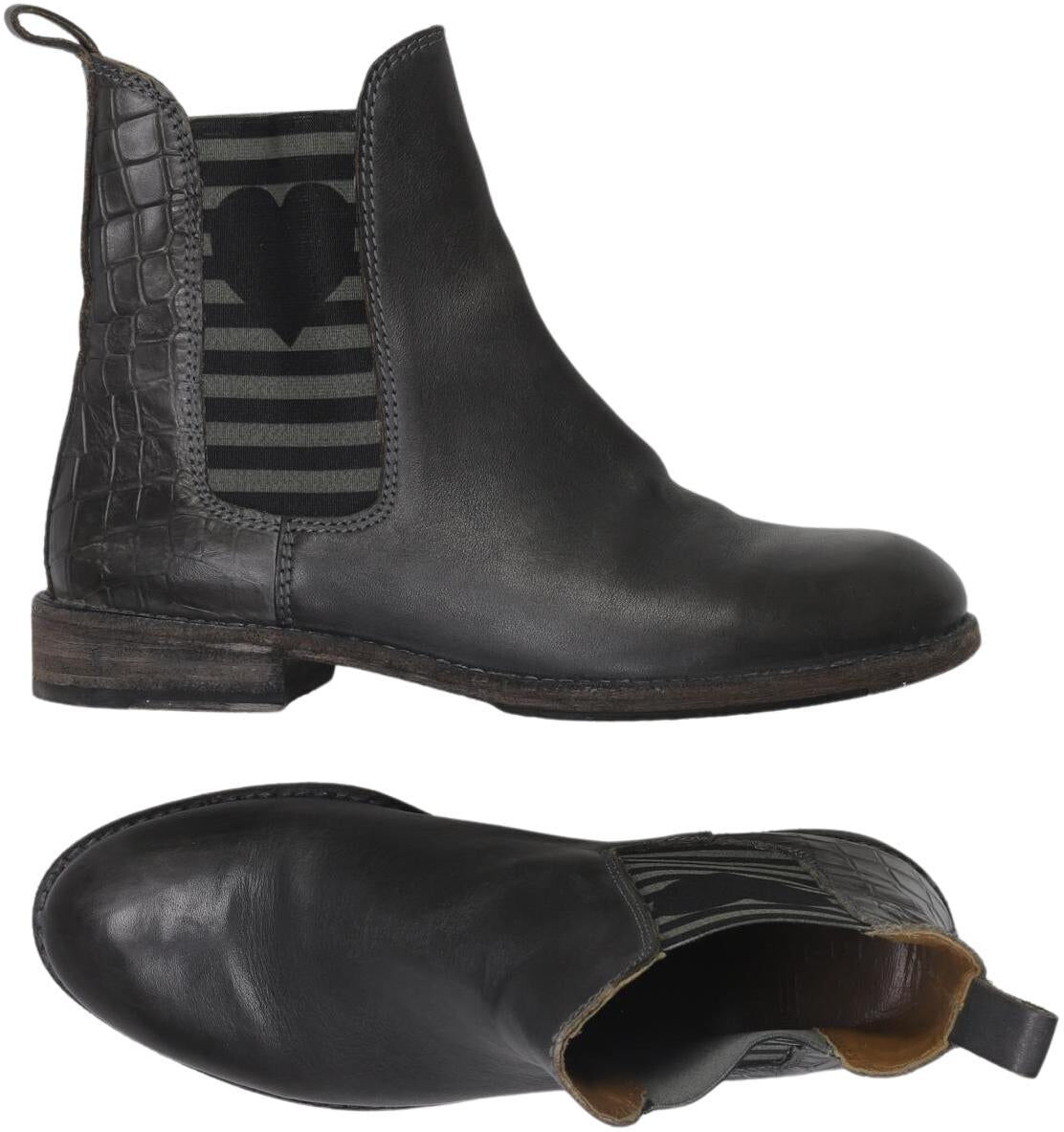 Crick IT Damen Stiefelette, Grau, Gr. EU 38, Leder - Second Hand