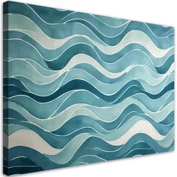 LEINWANDBILD Blaue Retro Abstraktion 90x60cm