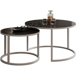 COUCHTISCH CIRI 2-in-1 GLAS KASCHMIR