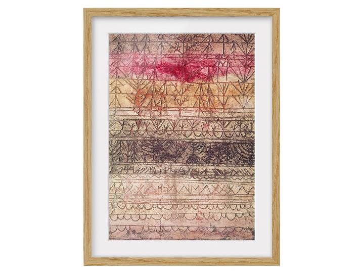 Impression d’art jeunes arbres IV Chêne massif naturel Multicolore 70 x 100cm