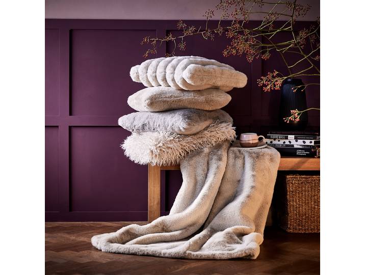 Decke WILD THING 150 x 2 x 200cm Beige/Beige Polyester