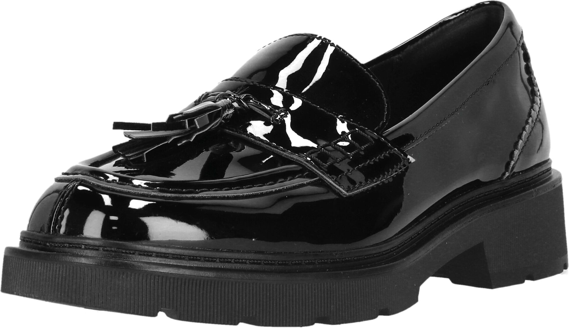 Slipper CLARKS "Lauryl Tassel", Damen, Gr. 36, schwarz, Synthetik, Schuhe Slipper, mit dekorativem Quastenakzent