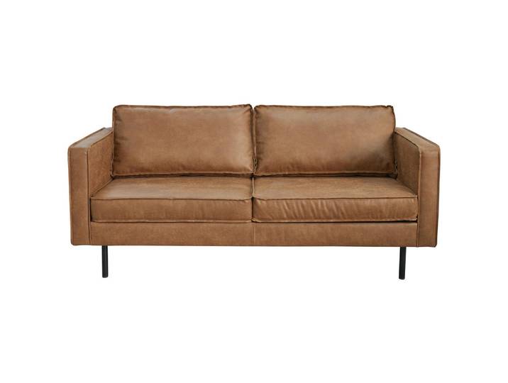 Mid.you 2-Sitzer-Sofa, Braun, Leder, Lederlook, Füllung: Schaumstoff, 190x84x90 cm, Made in Europe, Wohnzimmer, Sofas & Couches, Sofas, 2-Sitzer Sofas