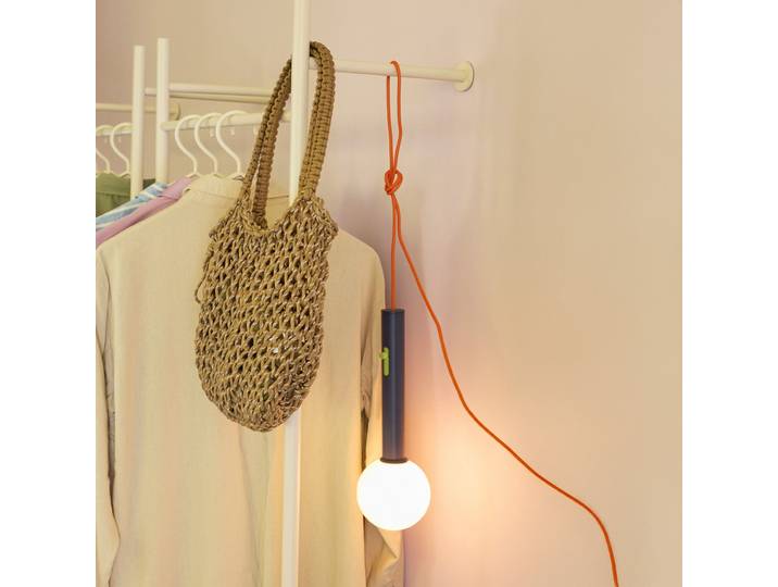 Applique murale Talk LED bleue/orange, longueur 30 cm - Hübsch - Moderne - Métal - À ampoule unique