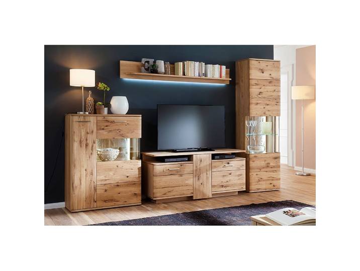 Buffet haut II 90 x 122 x 37cm Porte en verre à droite Bois