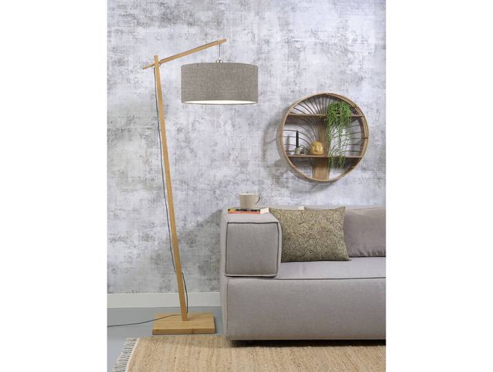 Stehleuchte Andes Natur Ø 47cm Beige/Beige Material: Massivholz, Textil Oberfläche Holz: Beschichtet Oberfläche Metall: Lackiert E27