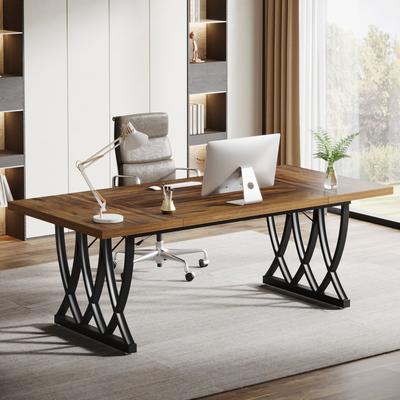 1Easylife 71'' Executive Computer Desk Writing Table for Home Office