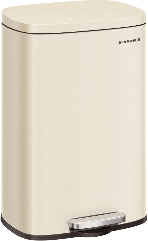 Brayden Studio Briawna Step On Kitchen Rubbish Bin Ivory 50L