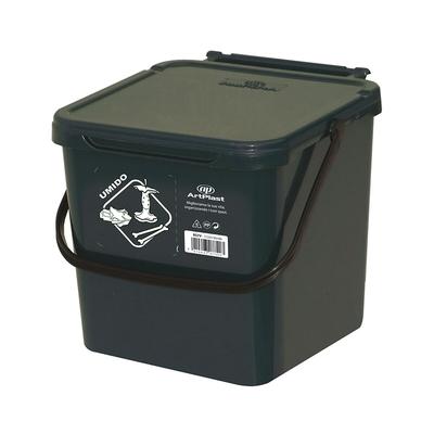 ArtPlast - Mülleimer 7L aus Polypropylen 23,7x24x20,5 cm in Farbe Grün - BIOSYSTEM-Kollektion