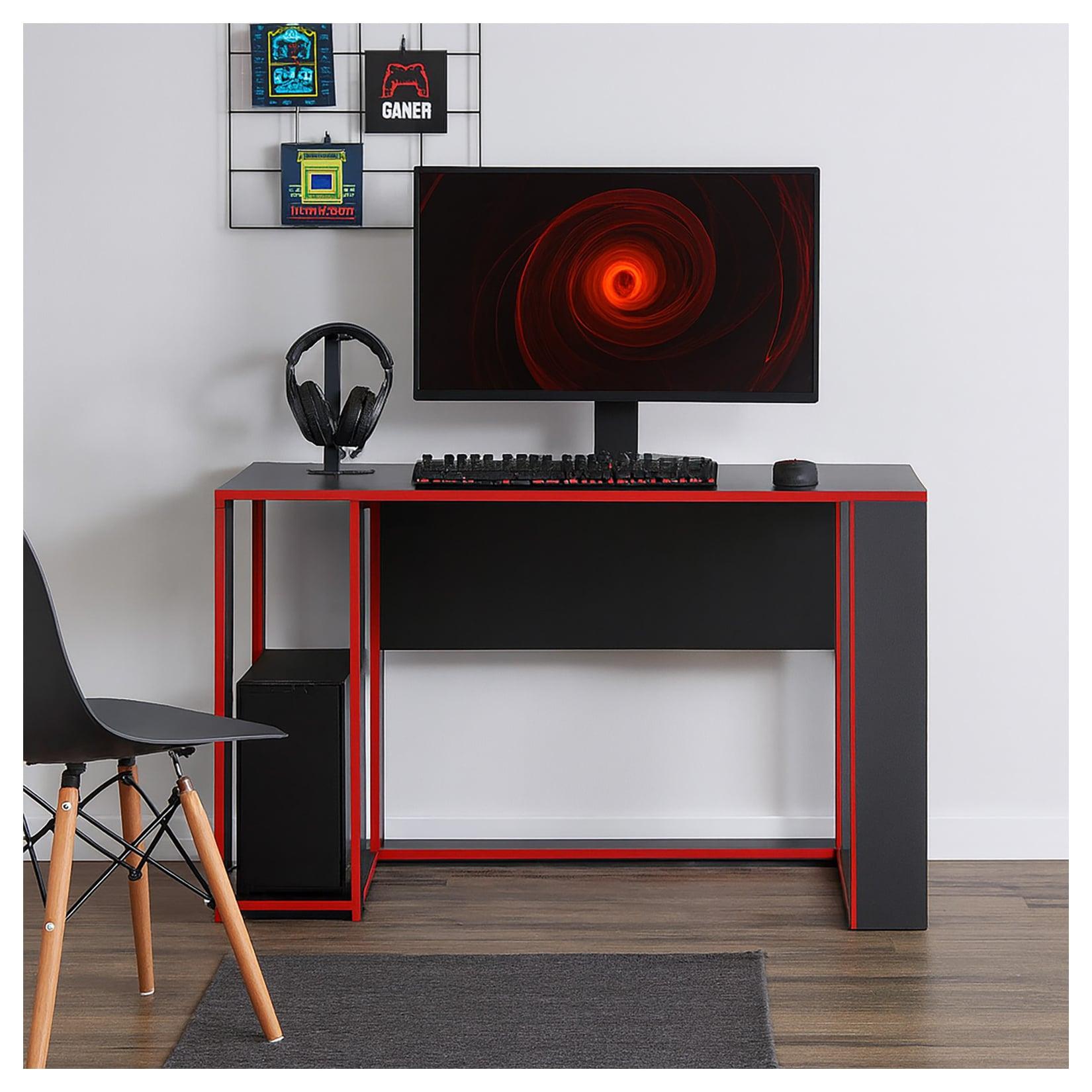 HTI-Living Gamer Schreibtisch Schwarz/Rot