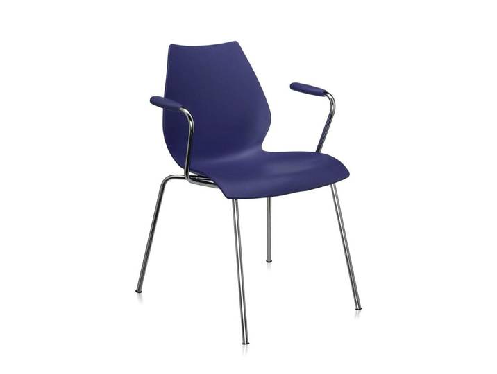 KARTELL set de 2 chaises avec accoudoirs MAUI (Bleu Marine - Polypropylène coloré dans la masse)