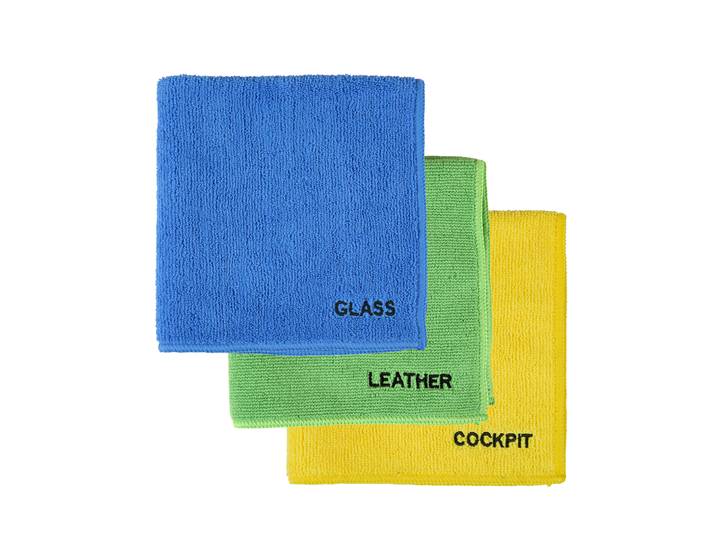 Mikrofasertuch Set 3-teilig 35 x 35 cm