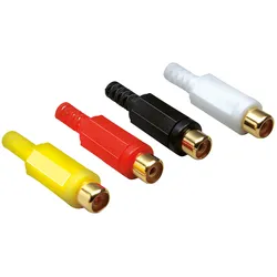 BKL 0105002/T - Cinchkupplung, Farbcodierung rot, Kontakte vergoldet