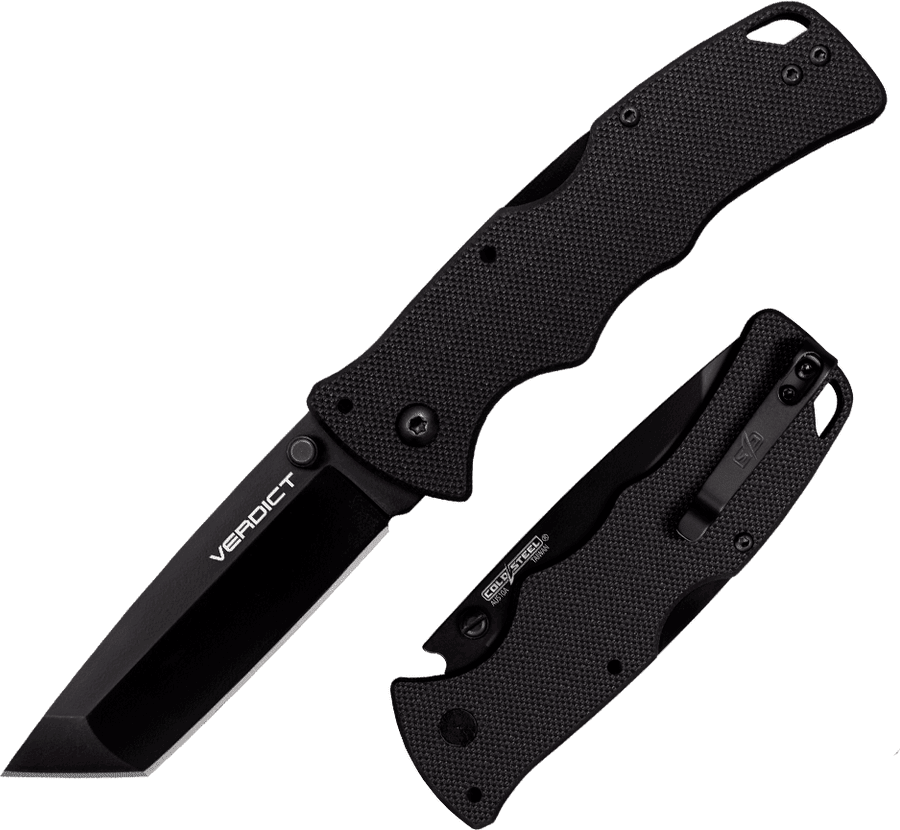 Cold Steel Verdict Tanto AUS10A - Svart