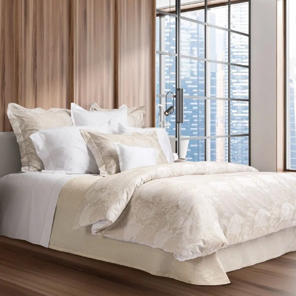 SIGNORIA dekbedovertrek Grazia Beige 240x220 cm inclusief 2 slopen 65x65 cm