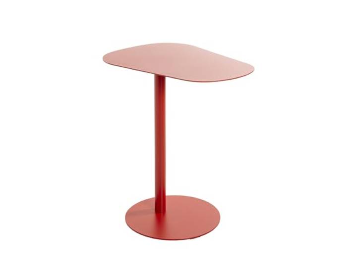 möbelando Beistelltisch >52497< in rot, Metall - 53x60x38cm (BxHxT)