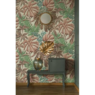 Vliestapete LIVING WALLS "LIMITED – Green Jungle Fototapete", beige, B:1,59m H:0m L:2,8m, Vlies, Tapeten, Dichtes Dschungelmotiv mit lebendigen grünen Blättern