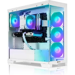 AURUMPC White Gaming PC AMD Ryzen 7 9800X3D + RTX5080 16GB (1000 GB, 32 GB, AMD Ryzen 7 9800X3D, GeForce RTX 5080), PC, Schwarz