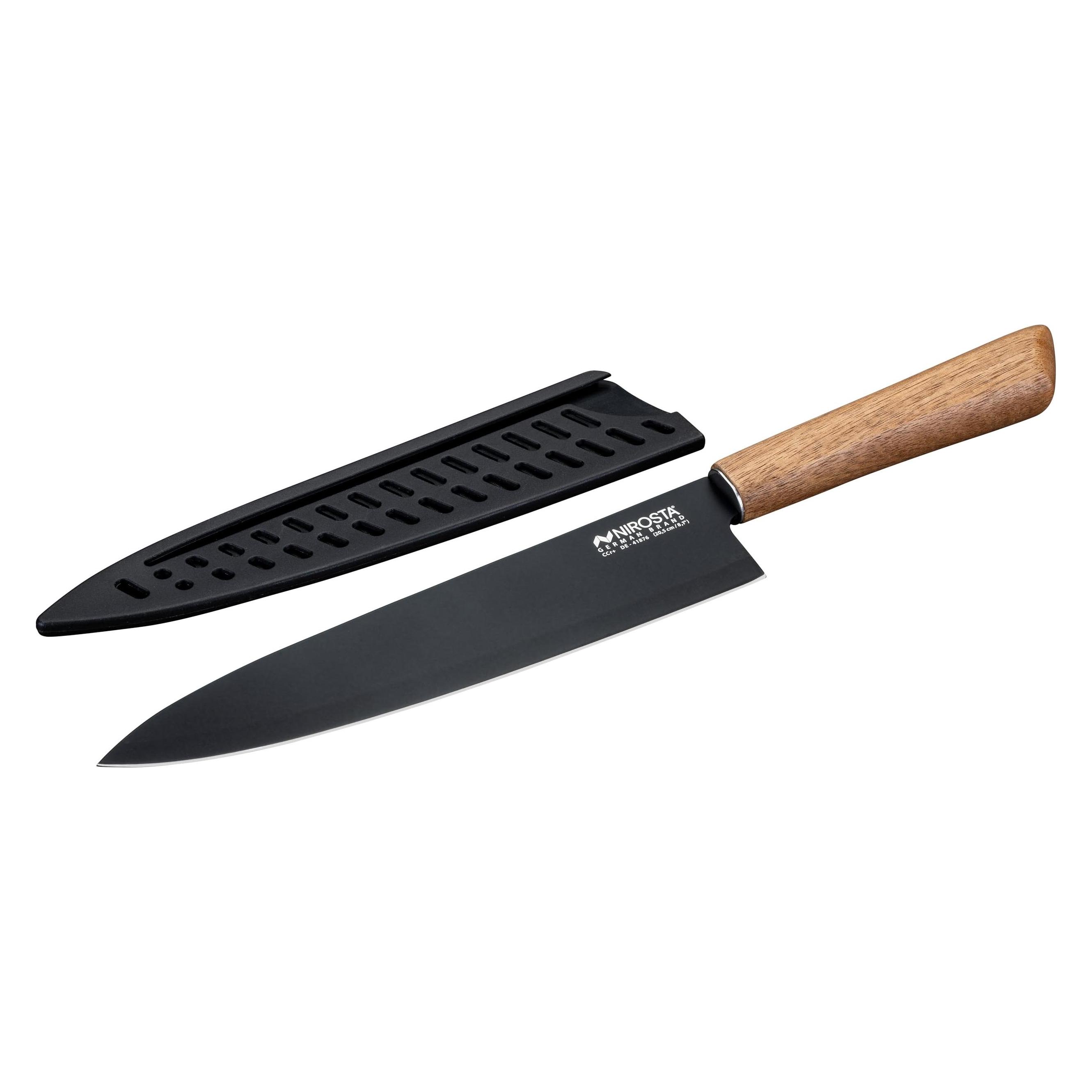 Nirosta Kochmesser Flow Fair schwarz, Klinge: 20,5 cm (20.50 cm) (41876)