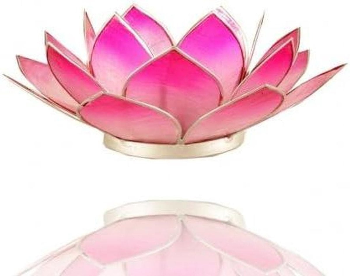 Theelichthouder Lotusbloem van Capiz Schelp - Roze