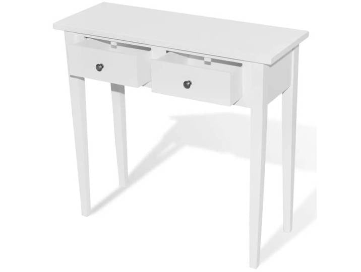 Table de console avec 2 tiroirs Blanc LL64107