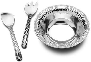Wilton Armetale Flutes and Pearls Medium 3-Piece Salad Set