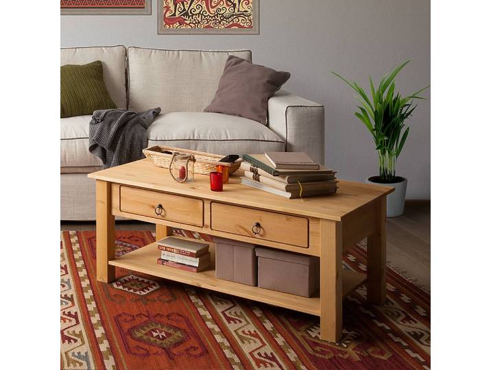 Couchtisch Valmer II 110 x 45 x 60cm Braun/Kiefer