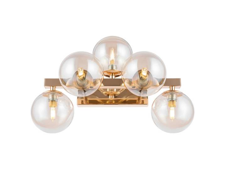 Maytoni Wandleuchte, Goldfarben, Metall, Glas, 23x24x38 cm, gleichmäßige Lichtverteilung, horizontal und vertikal aufstellbar, Lampen & Leuchten, Innenbeleuchtung, Spots & Strahler, Wandstrahler