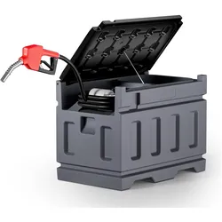 Wiltec, Garagenausstattung, 180l mobile Tankanlage 12V Pumpe Kraftstoffbehälter Dieseltankstelle