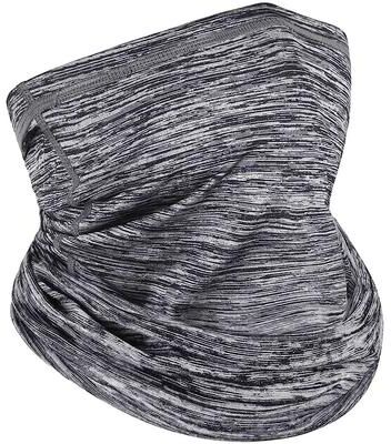 Inspire Select Cycling Face Mask Breathable UV Protection Neck Gaiter Sweat Absorbing Sport Bandana For Fishing & Training gray one Size