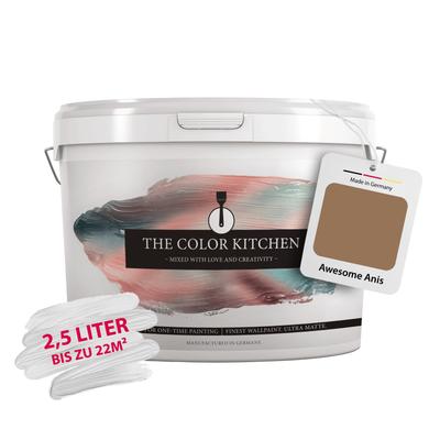 Wand- und Deckenfarbe A.S. CRÉATION "Seidenmatt Innenfarbe THE COLOR KITCHEN", braun (tck6007 awesome anis), 2,5 l 2,5ml, Farben, für Wohnzimmer Schlafzimmer Flur Küche, versch. Brauntöne