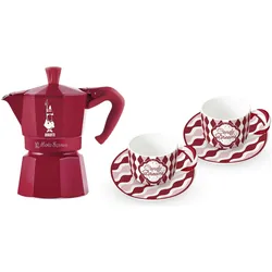 Bialetti Moka Express Set Candyland, Espressokocher, Rot