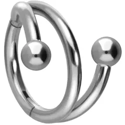 Titan Segmentring Clicker mit Innengewinde 3 RINGE + 2 KUGELN
