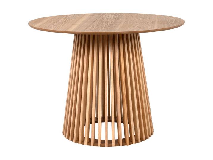 P & B Esstisch, Holz natur, rund, konisch, Säule, Sockel, 100x75x100 cm, Esszimmer, Tische, Esstische, Esstische rund