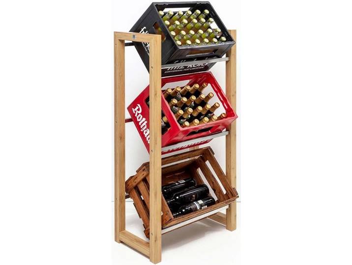MANUMA® Standregal JAMES GETRÄNKEKISTENREGAL, Dein Getränkeregal für mehr Ordnung Zuhause