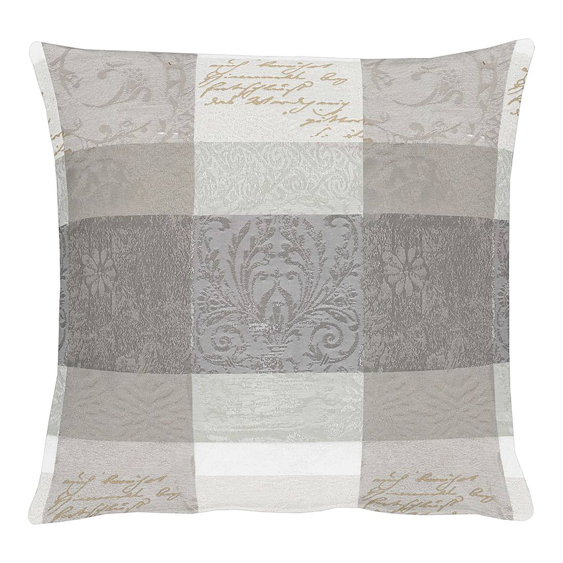 home24 Kussensloop Country Home Classic Wit/Grijs 40 x 40 cm