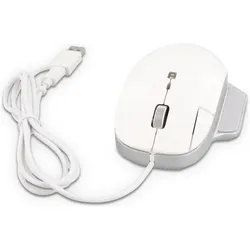 LMP Elite Pro Mouse - Ergonomische kabelgebundene (USB-C (Kabelgebunden), Maus, Weiss, Silber