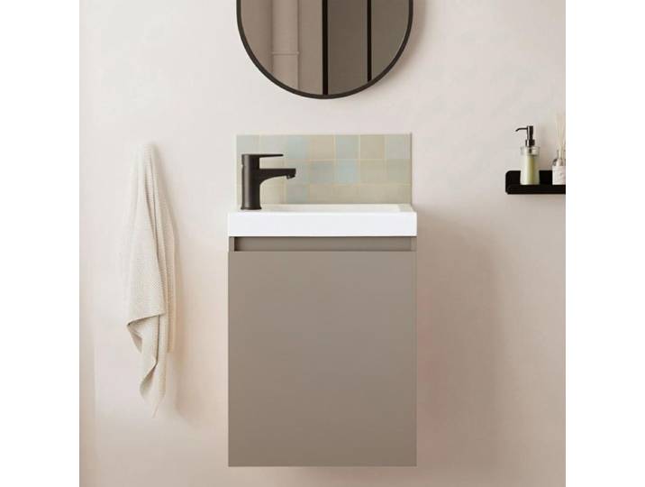 Meuble lave-mains LISA + robinet noir