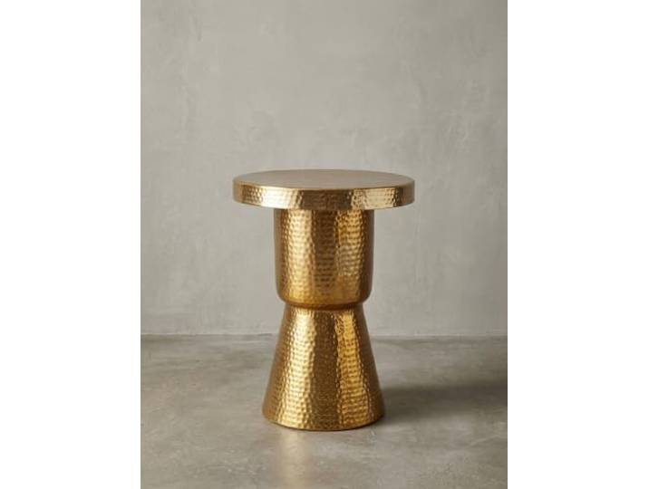 KADIMA DESIGN Beistelltisch rund ENNS Aluminium Ø43 cm, Gold