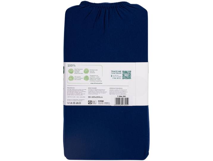 Naturaline Textil Bio Fixl. Jersey 90x200 navy